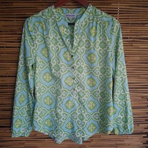 BUCKHEAD BETTIES Lime Turquoise Top S